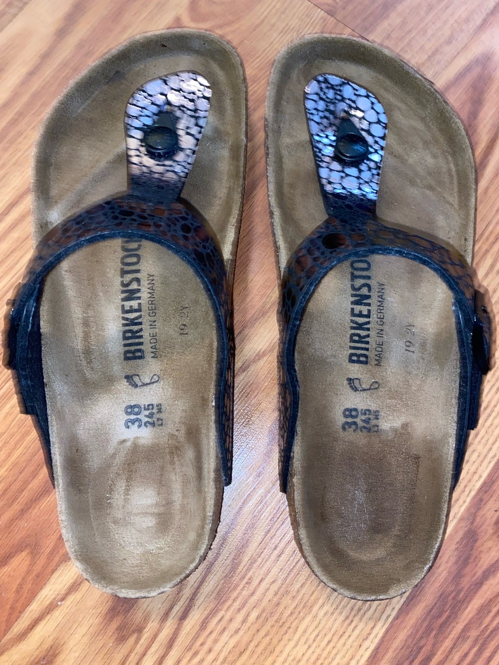 Birkenstock | Gizeh Thong Sandal | Metallic Stones Black | Size 38 / 7-7.5 - Picture 10 of 16